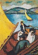 August Macke Segelboot auf dem Tegernsee oil painting artist